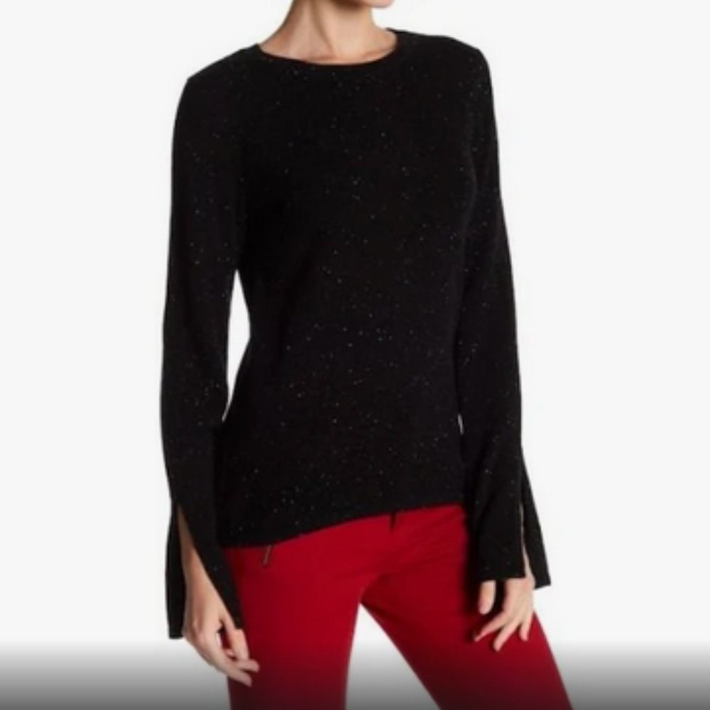 Philosophy Black Pullover Flare Sleeve Sweater Medium